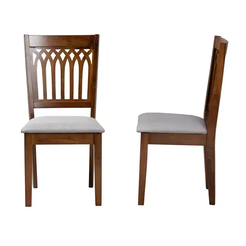 Ensemble de chaises de salle à manger modernes en tissu et bois Genesis de Baxton Studio