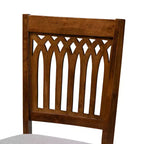 Ensemble de chaises de salle à manger modernes en tissu et bois Genesis de Baxton Studio