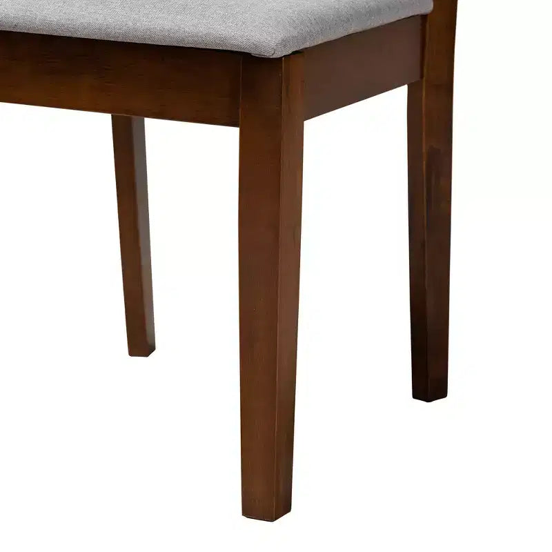 Ensemble de chaises de salle à manger modernes en tissu et bois Genesis de Baxton Studio