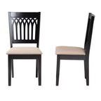 Ensemble de chaises de salle à manger modernes en tissu et bois Genesis de Baxton Studio