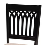 Ensemble de chaises de salle à manger modernes en tissu et bois Genesis de Baxton Studio