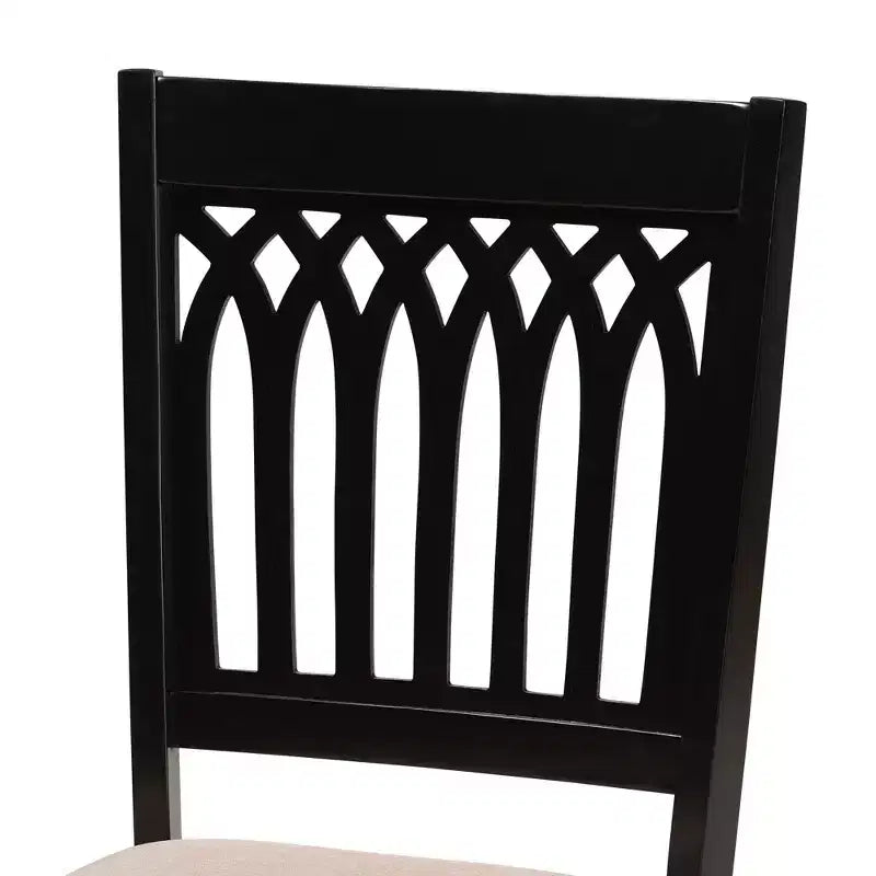 Ensemble de chaises de salle à manger modernes en tissu et bois Genesis de Baxton Studio