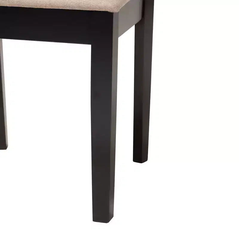 Ensemble de chaises de salle à manger modernes en tissu et bois Genesis de Baxton Studio