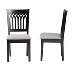 Ensemble de chaises de salle à manger modernes en tissu et bois Genesis de Baxton Studio