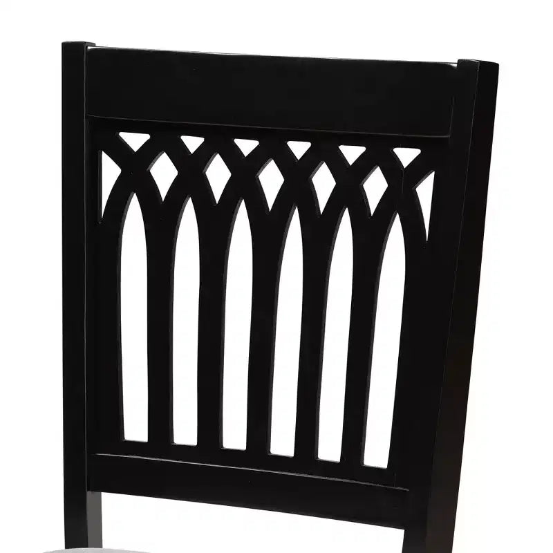 Ensemble de chaises de salle à manger modernes en tissu et bois Genesis de Baxton Studio