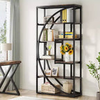 Tribesigns Étagère à 5 Niveaux, Meuble de Rangement à Livres de 180 cm pour Bureau à Domicile