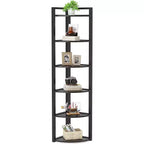 Bibliothèque d'angle à 6 niveaux Tribesigns, étagère de rangement de 180 cm de haut