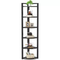 Bibliothèque d'angle à 6 niveaux Tribesigns, étagère de rangement de 180 cm de haut