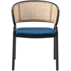 LeisureMod Ervilla Lot de 2 chaises de salle à manger modernes, assise rembourrée, piètement en acier noir, pour salle à manger élégante, cuisine, café, sièges de table