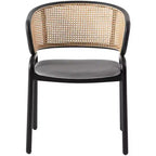 LeisureMod Ervilla Lot de 2 chaises de salle à manger modernes, assise rembourrée, piètement en acier noir, pour salle à manger élégante, cuisine, café, sièges de table