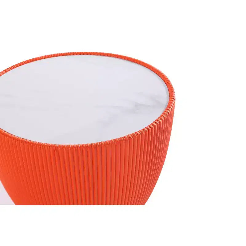Manhattan Comfort Ensemble de 2 tables basses et tables d'appoint rembourrées en similicuir Anderson