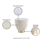 Manhattan Comfort Ensemble de 2 tables basses et tables d'appoint rembourrées en similicuir Anderson