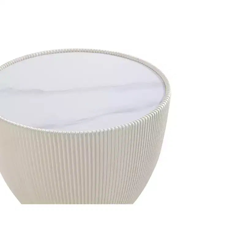 Manhattan Comfort Ensemble de 2 tables basses et tables d'appoint rembourrées en similicuir Anderson