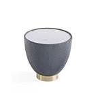 Manhattan Comfort Ensemble de 2 tables basses et tables d'appoint rembourrées en similicuir Anderson