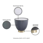 Manhattan Comfort Ensemble de 2 tables basses et tables d'appoint rembourrées en similicuir Anderson