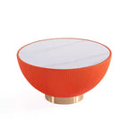 Manhattan Comfort Ensemble de 2 tables basses et tables d'appoint rembourrées en similicuir Anderson