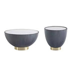 Manhattan Comfort Ensemble de 2 tables basses et tables d'appoint rembourrées en similicuir Anderson