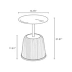 Manhattan Comfort Ensemble de 2 tables basses et tables d'appoint Anderson en similicuir avec plateau en métal