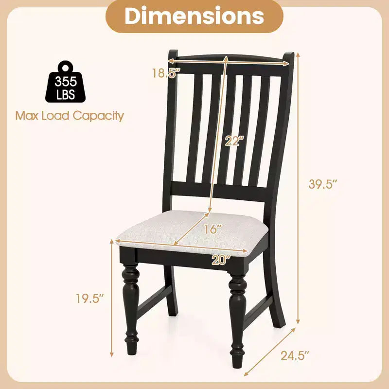 Lot de 2/4 chaises de salle à manger Costway avec pieds en bois massif et assise rembourrée, chaise d'appoint de cuisine blanc et gris