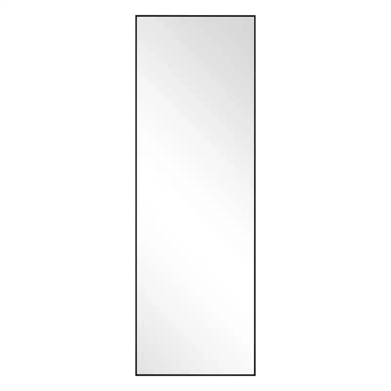 Dovelina Miroir sur pied rectangulaire avec cadre en métal, miroir de sol, miroir mural
