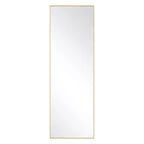 Dovelina Miroir sur pied rectangulaire avec cadre en métal, miroir de sol, miroir mural