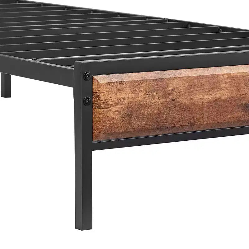 Cadre de lit VECELO avec tête de lit en bois, lit plateforme robuste