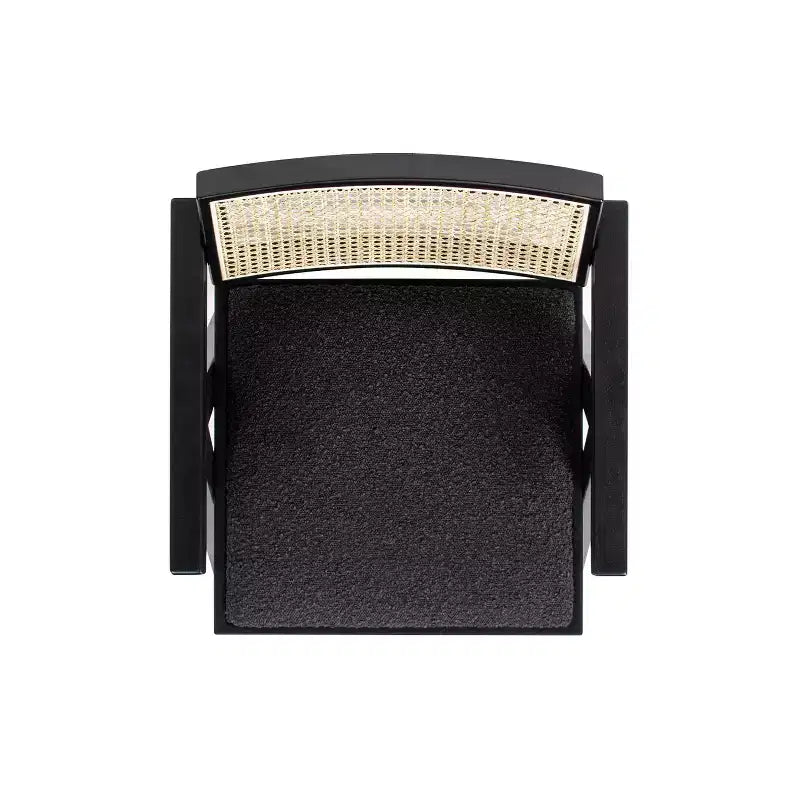 29.5 Tabouret de bar moderne avec accoudoirs et dossier en résine tissée, lot de 3