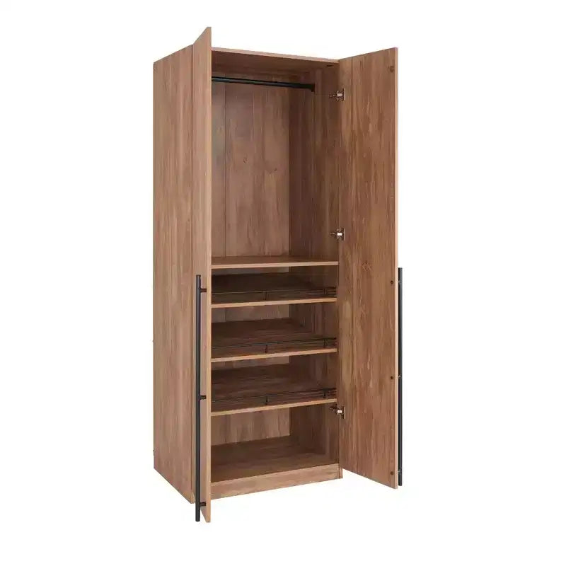 Lot de 2 armoires de rangement Lee à 2 portes et 4 étagères Manhattan Comfort
