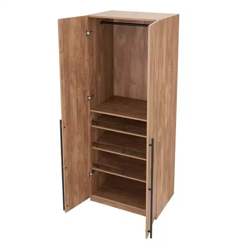 Lot de 2 armoires de rangement Lee à 2 portes et 4 étagères Manhattan Comfort