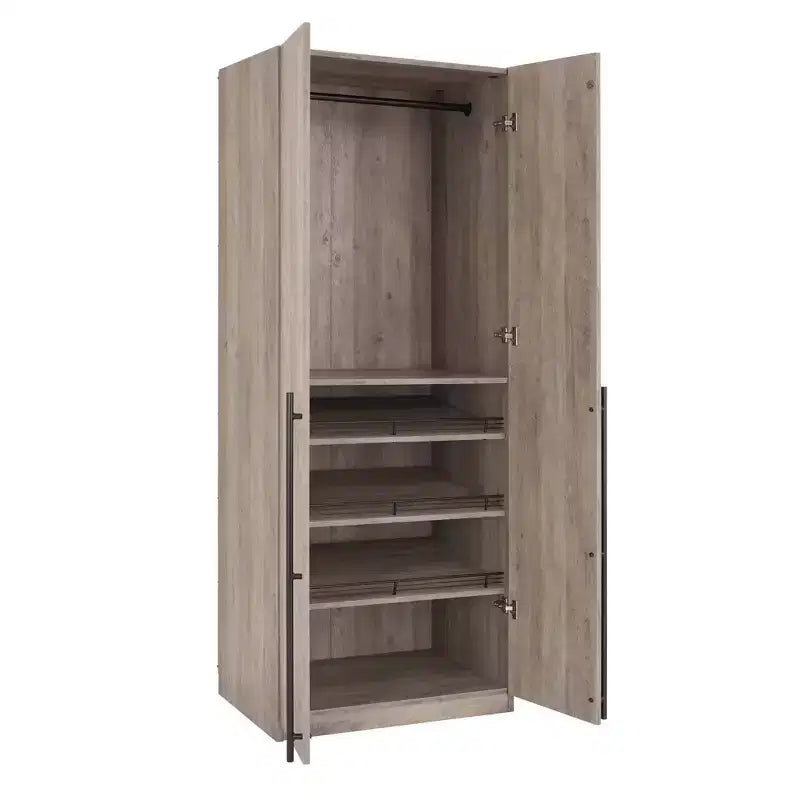 Lot de 2 armoires de rangement Lee à 2 portes et 4 étagères Manhattan Comfort