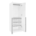 Lot de 2 armoires de rangement Lee à 2 portes et 4 étagères Manhattan Comfort