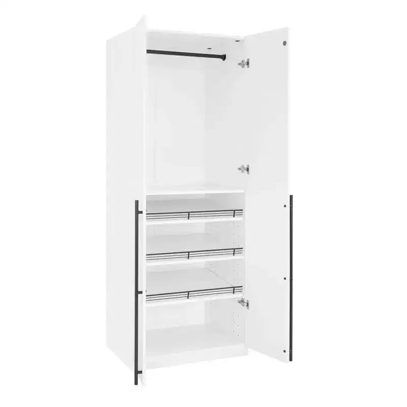 Lot de 2 armoires de rangement Lee à 2 portes et 4 étagères Manhattan Comfort