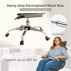 Chaise de Bureau Costway Grande Taille Fauteuil de Bureau Exécutif avec Repose-Pieds Support Lombaire Noir/Gris/Blanc