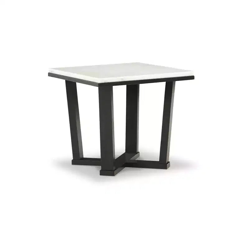 Signature Design by Ashley Fostead Contemporary Square End Table with Marble Top