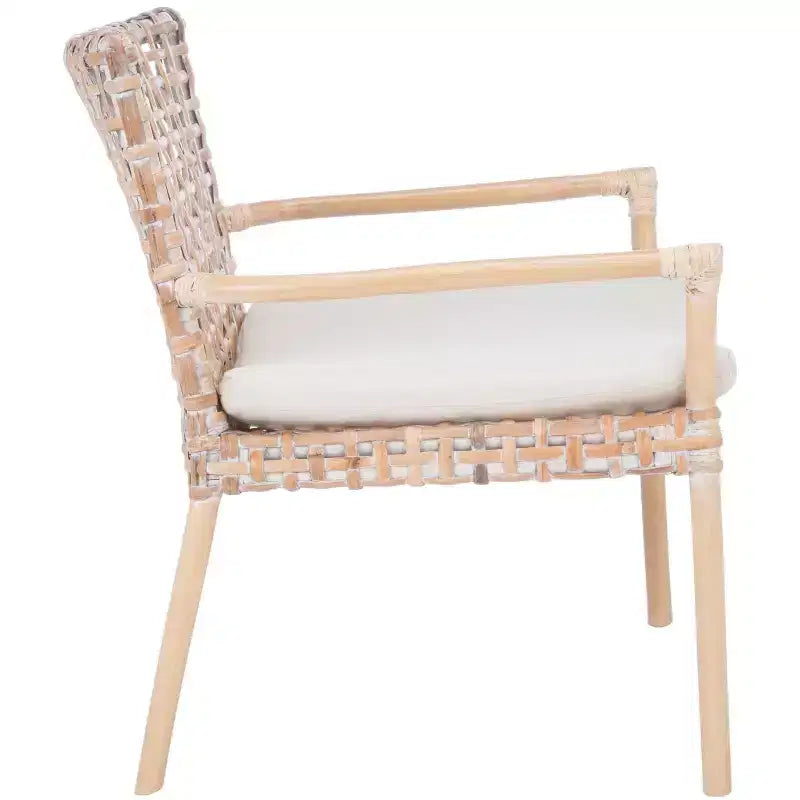 Fauteuil d'appoint Collette Rattn avec coussin - ACH6515 - Safavieh