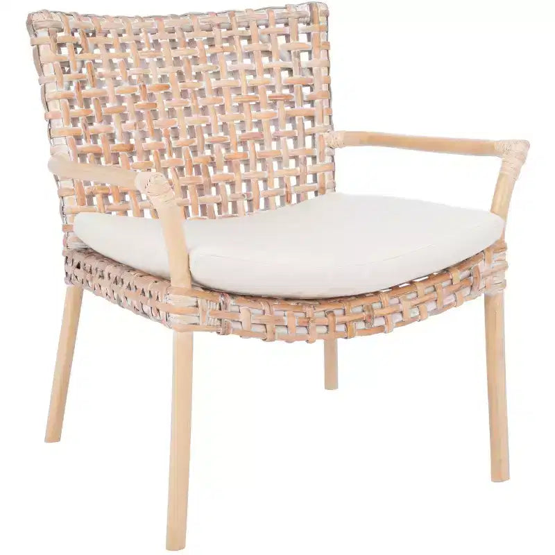 Fauteuil d'appoint Collette Rattn avec coussin - ACH6515 - Safavieh