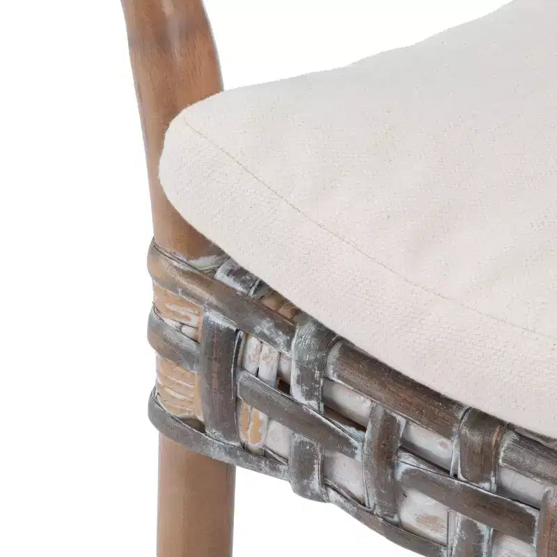Fauteuil d'appoint Collette Rattn avec coussin - ACH6515 - Safavieh