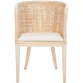 Sistine Arm Chair WithCushion - SEA4020A - Natural/White Washed - Safavieh