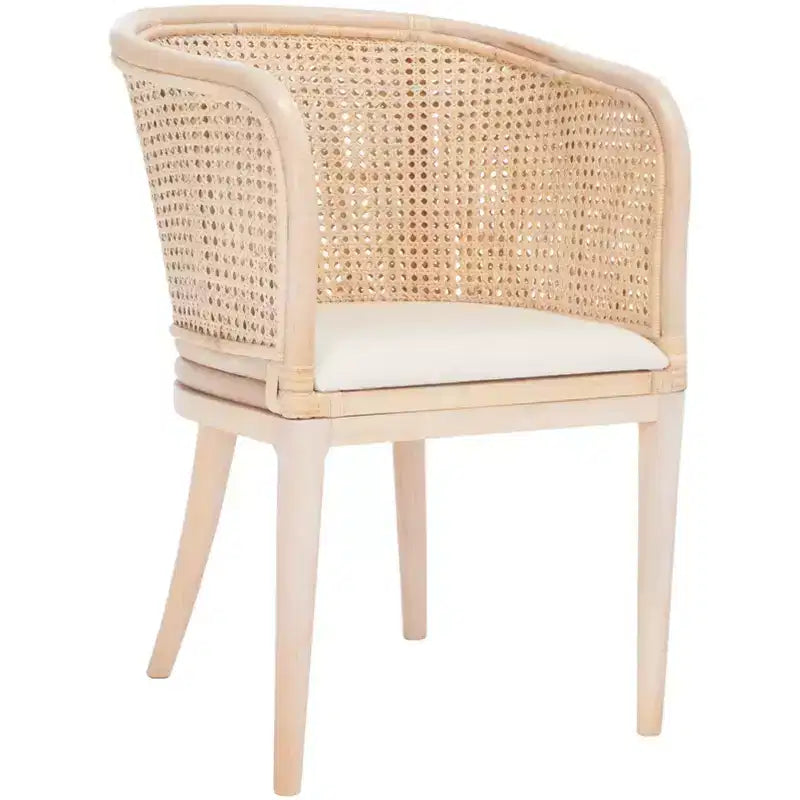 Fauteuil Sistine avec coussin - SEA4020A - Naturel/Blanc délavé - Safavieh