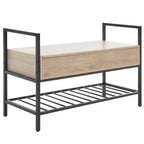Banc de rangement Rhonwen - BCH9300 - Sable/Noir - Safavieh