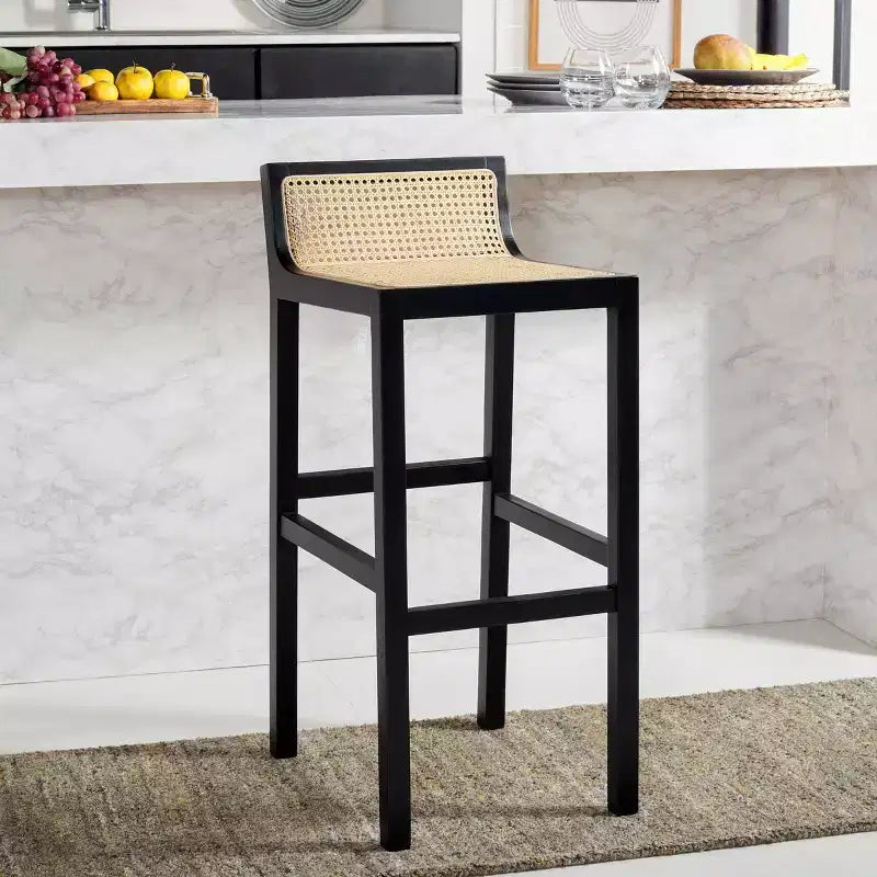 Tabouret de bar Saito bas en rotin - BST9501 - Safavieh