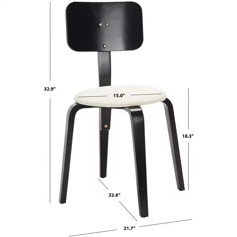 Chaises de salle à manger empilables rembourrées Jo (lot de 2) - DCH1010 - Safavieh