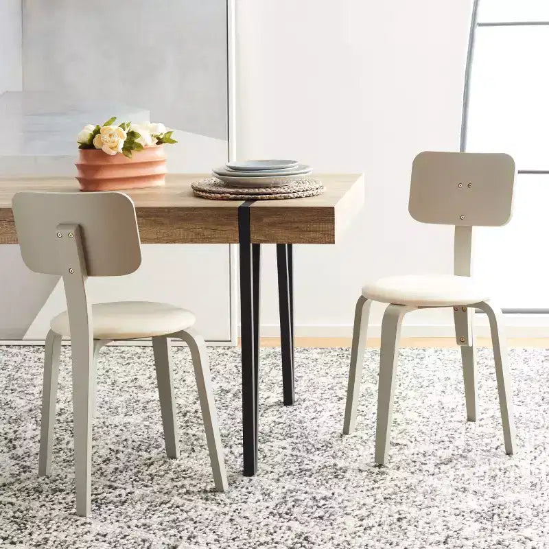Chaises de salle à manger empilables rembourrées Jo (lot de 2) - DCH1010 - Safavieh