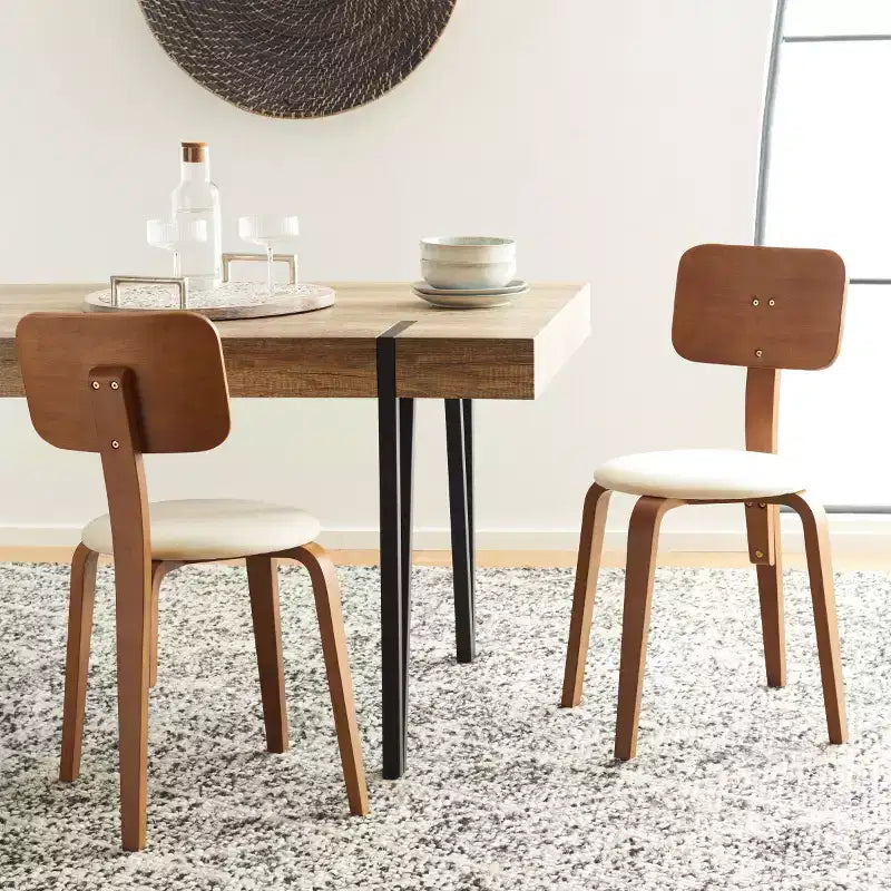 Chaises de salle à manger empilables rembourrées Jo (lot de 2) - DCH1010 - Safavieh