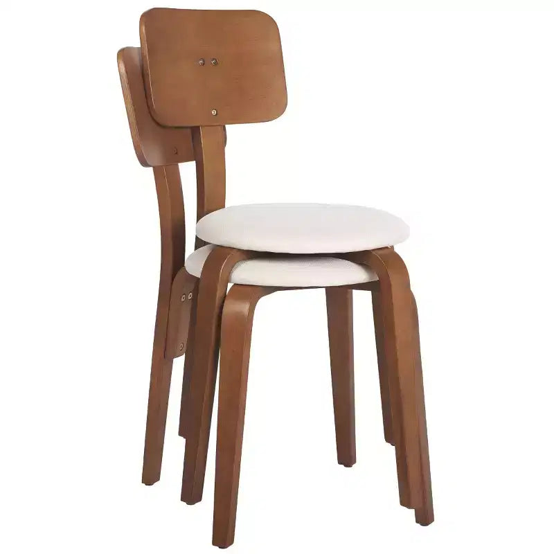 Chaises de salle à manger empilables rembourrées Jo (lot de 2) - DCH1010 - Safavieh