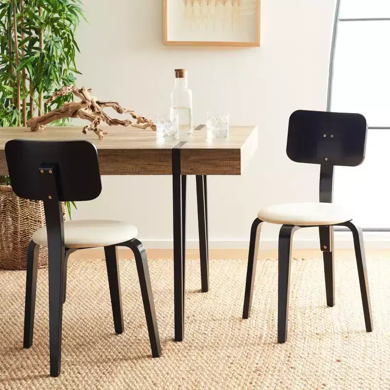 Chaises de salle à manger empilables rembourrées Jo (lot de 2) - DCH1010 - Safavieh