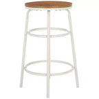 Tabouret de comptoir Ford - BST2501 - Marron naturel/Blanc - Safavieh