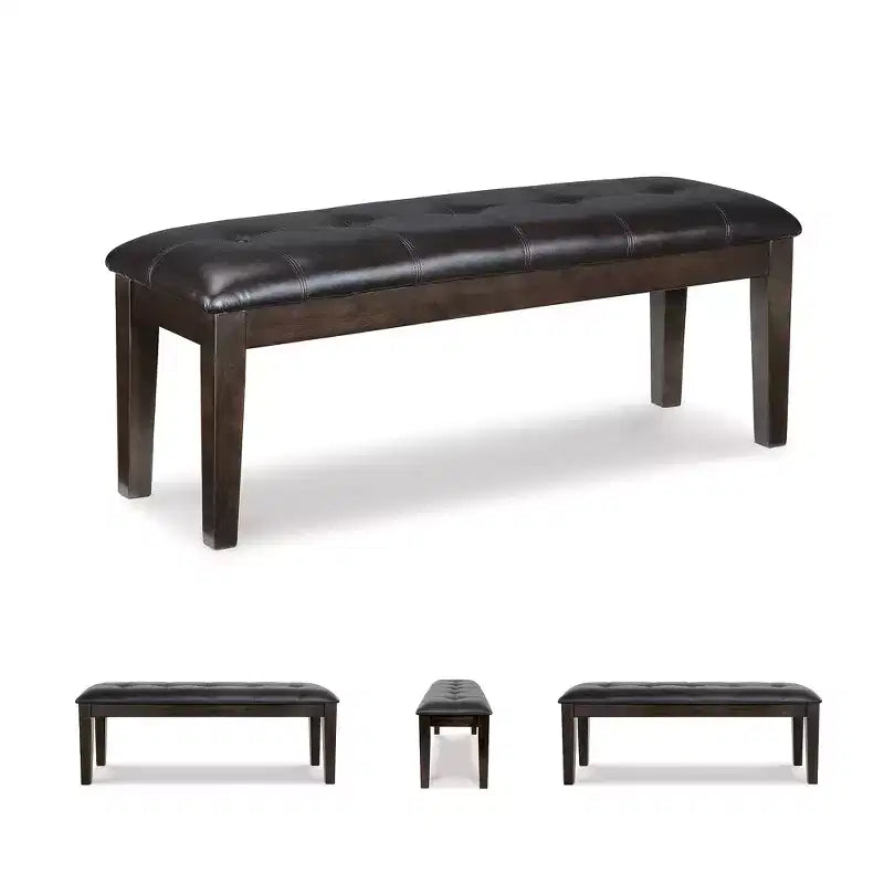 Banc de salle à manger Signature Design by Ashley Haddigan décontracté, marron foncé