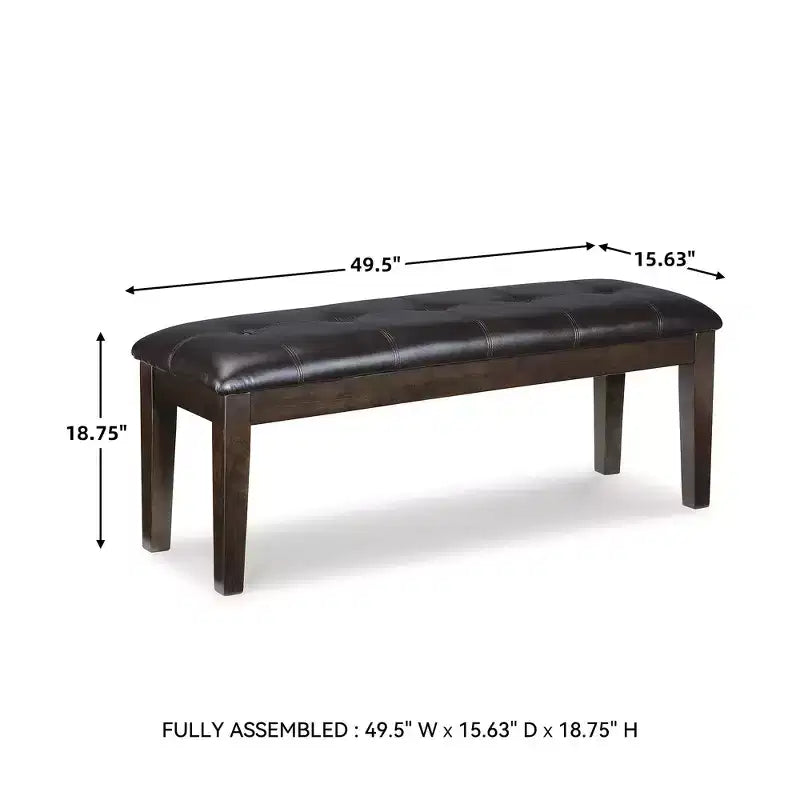 Banc de salle à manger Signature Design by Ashley Haddigan décontracté, marron foncé