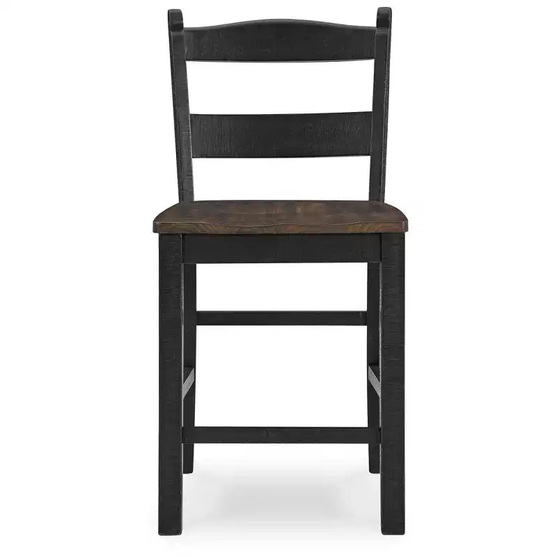 Signature Design by Ashley Valebeck Tabouret de bar hauteur comptoir, Lot de 2, Noir/Marron